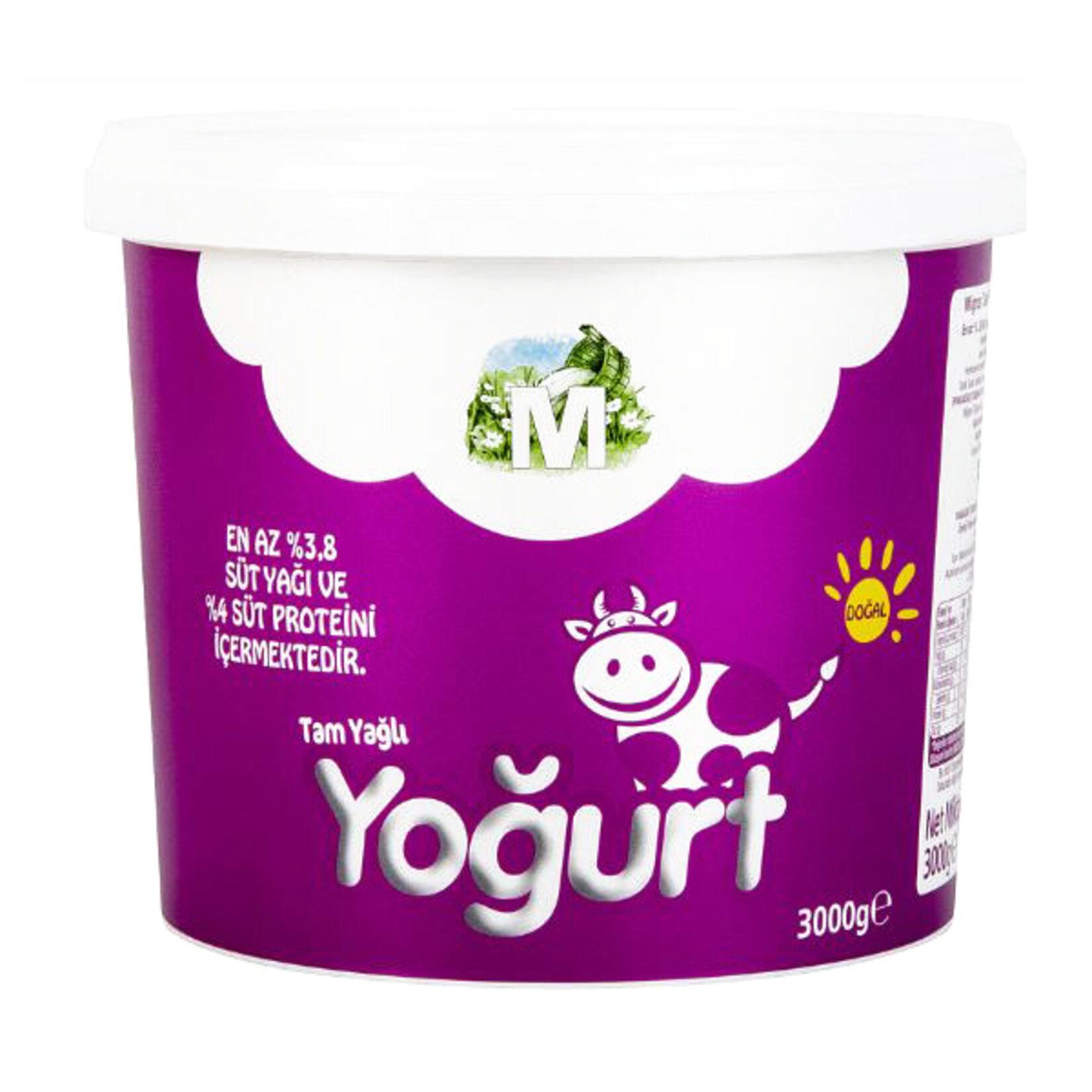 Migros Tam Yağlı Homojenize Yoğurt 3000G
