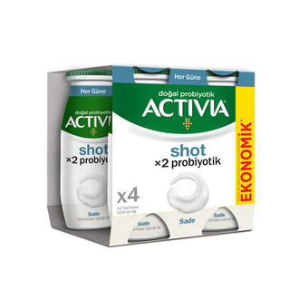 Activia Shot X2 Probiyotik Sade 4 x 80 Ml