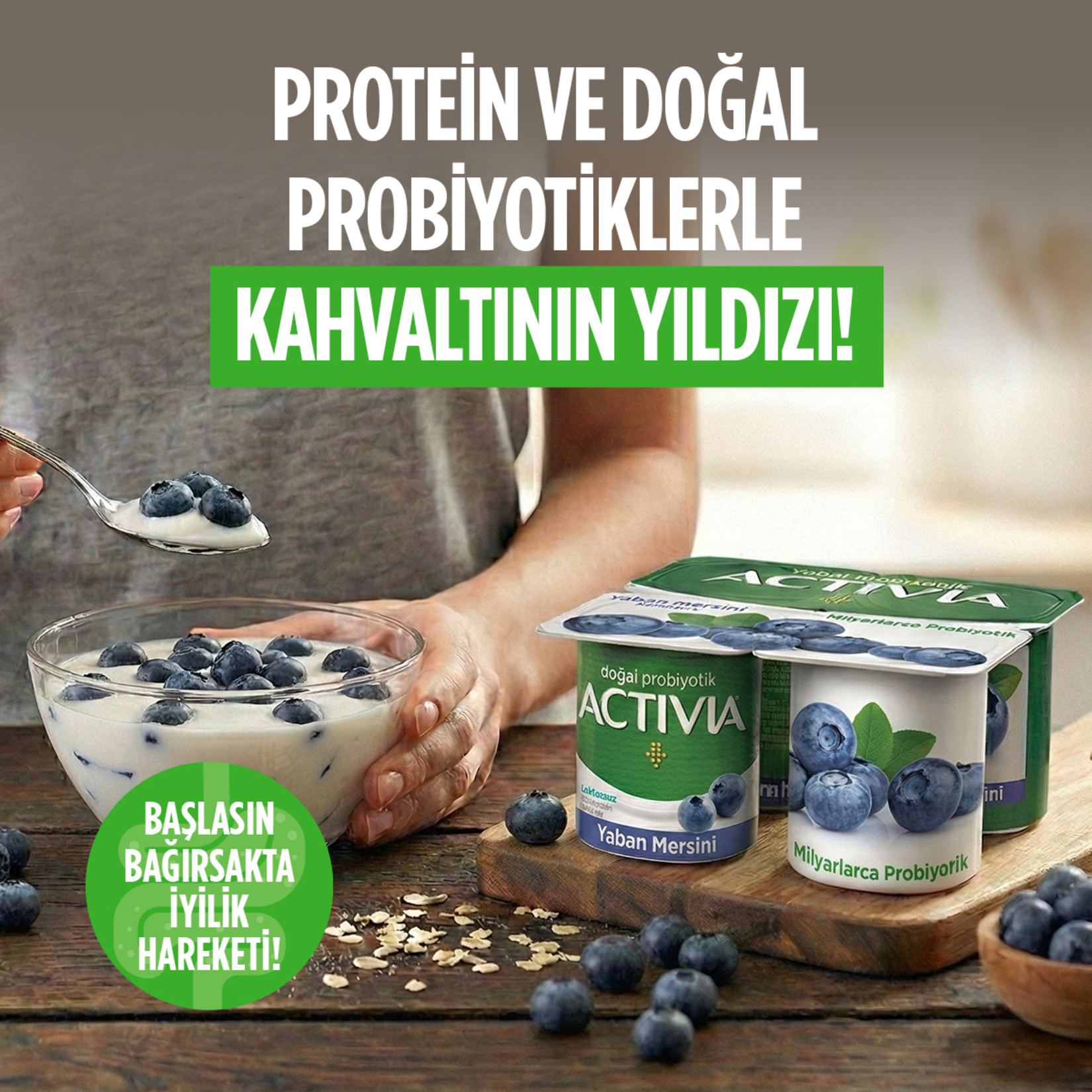 Activia Yaban Mersinli Probiyotik Yoğurt 4*100 G - Görsel 3
