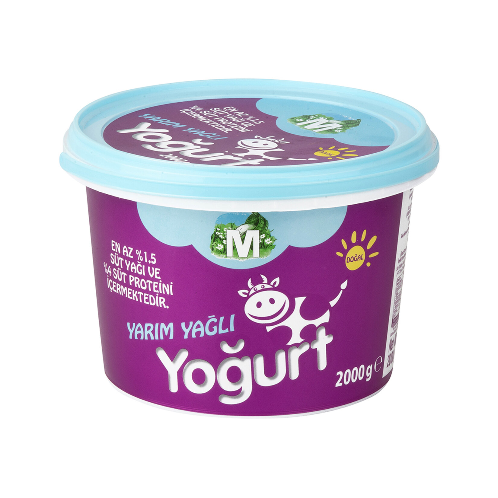 Migros Yarım Yağlı Homojenize Yoğurt 2 Kg