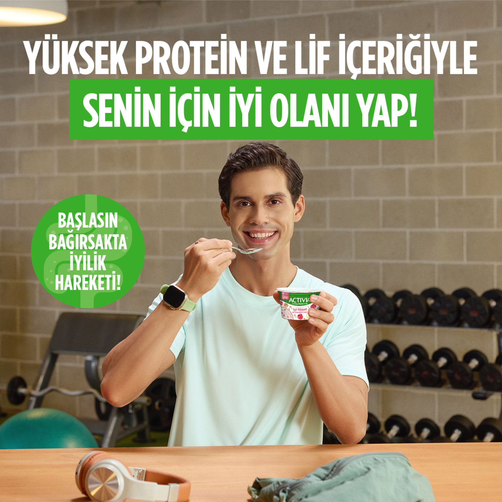 Activia İyi Hisset Probiyotik Bowl Ahududu Yulaf Ceviz 150g - Görsel 3