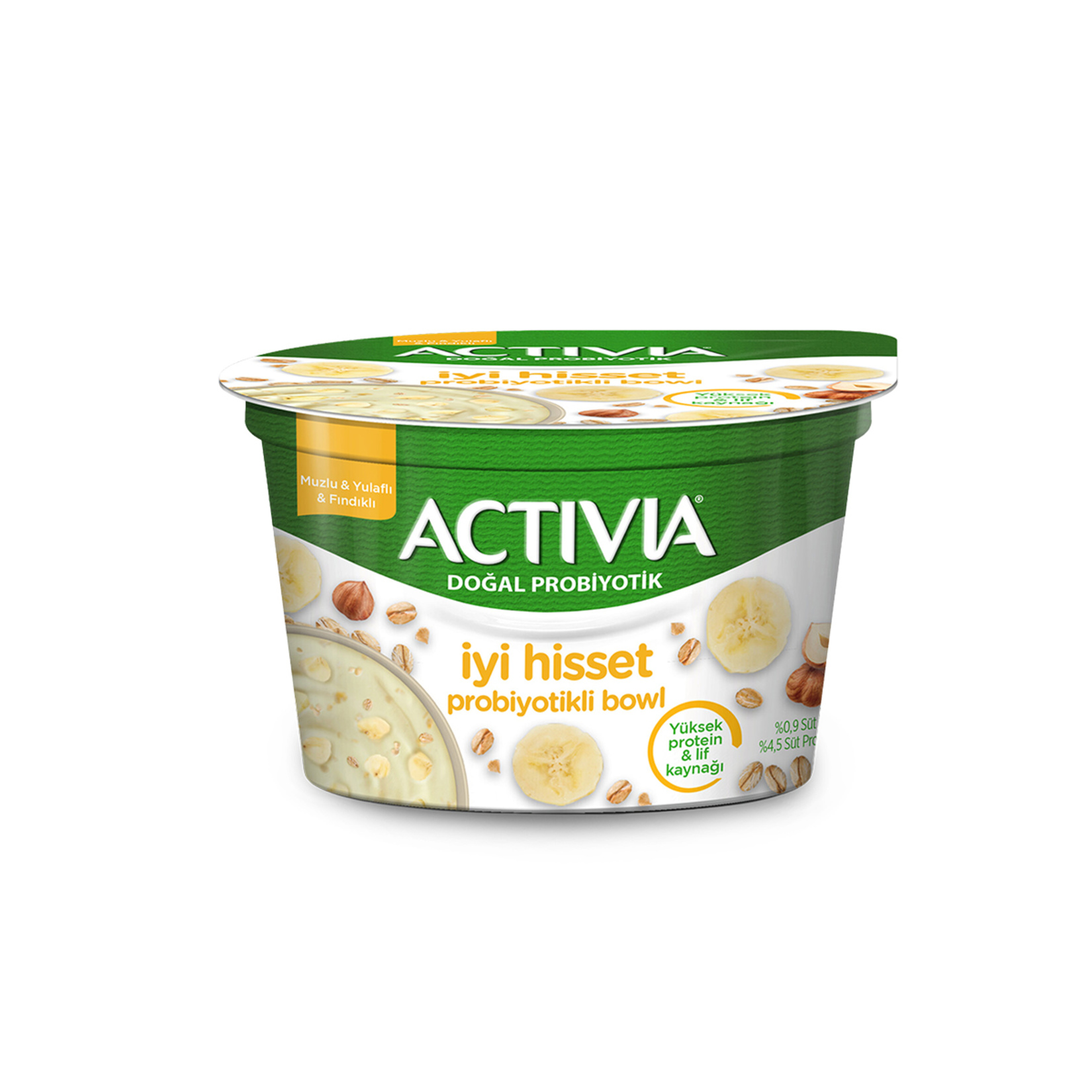 Activia İyi Hisset Probiyotik Bowl Muz Yulaf Fındık 150 G - Görsel 1