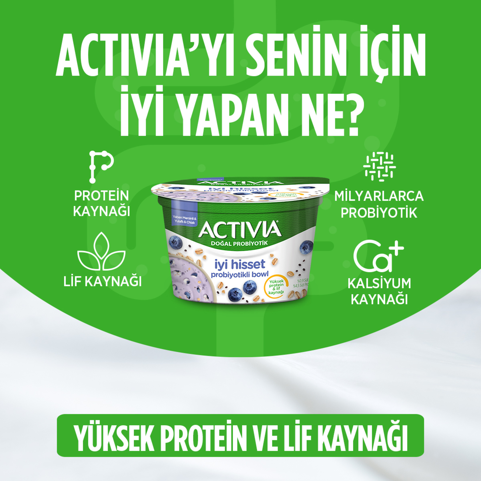 Activia İyi Hisset Probiyotik Bowl Yaban Mersini 150 G - Görsel 2