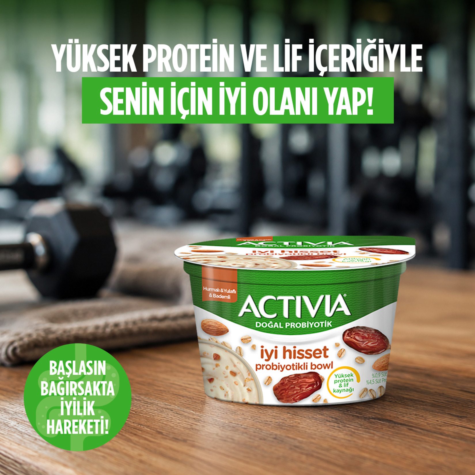 Activia İyi Hisset Probiyotik Bowl Hurma & Yulaf & Badem 150 G - Görsel 3