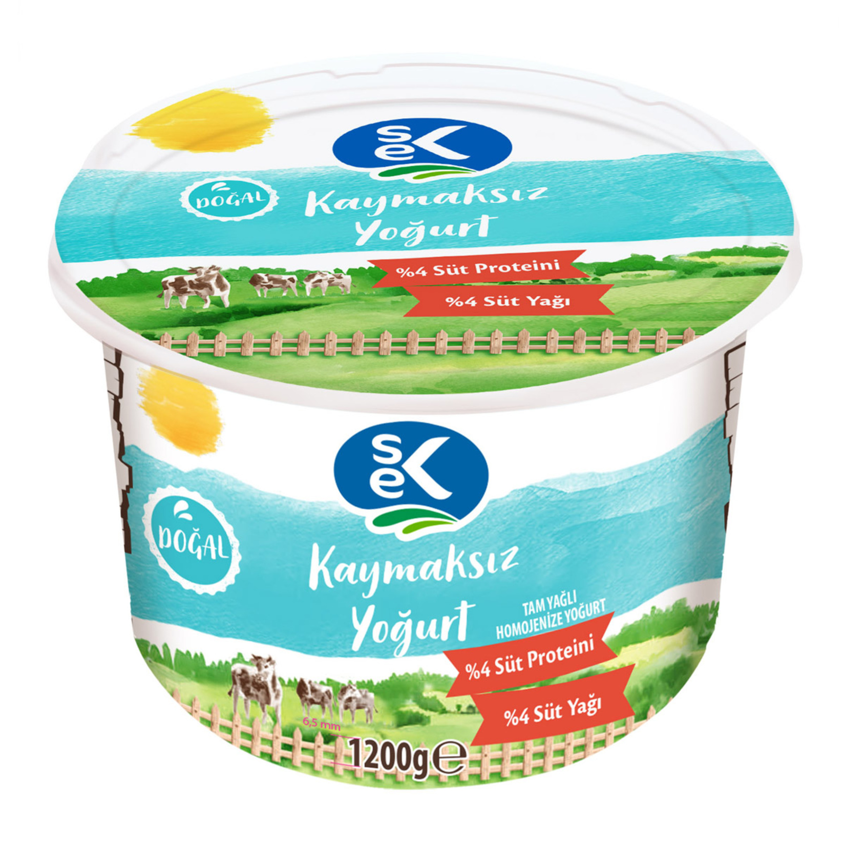 Sek Çiftlik Kaymaksız Yoğurt 1200 G