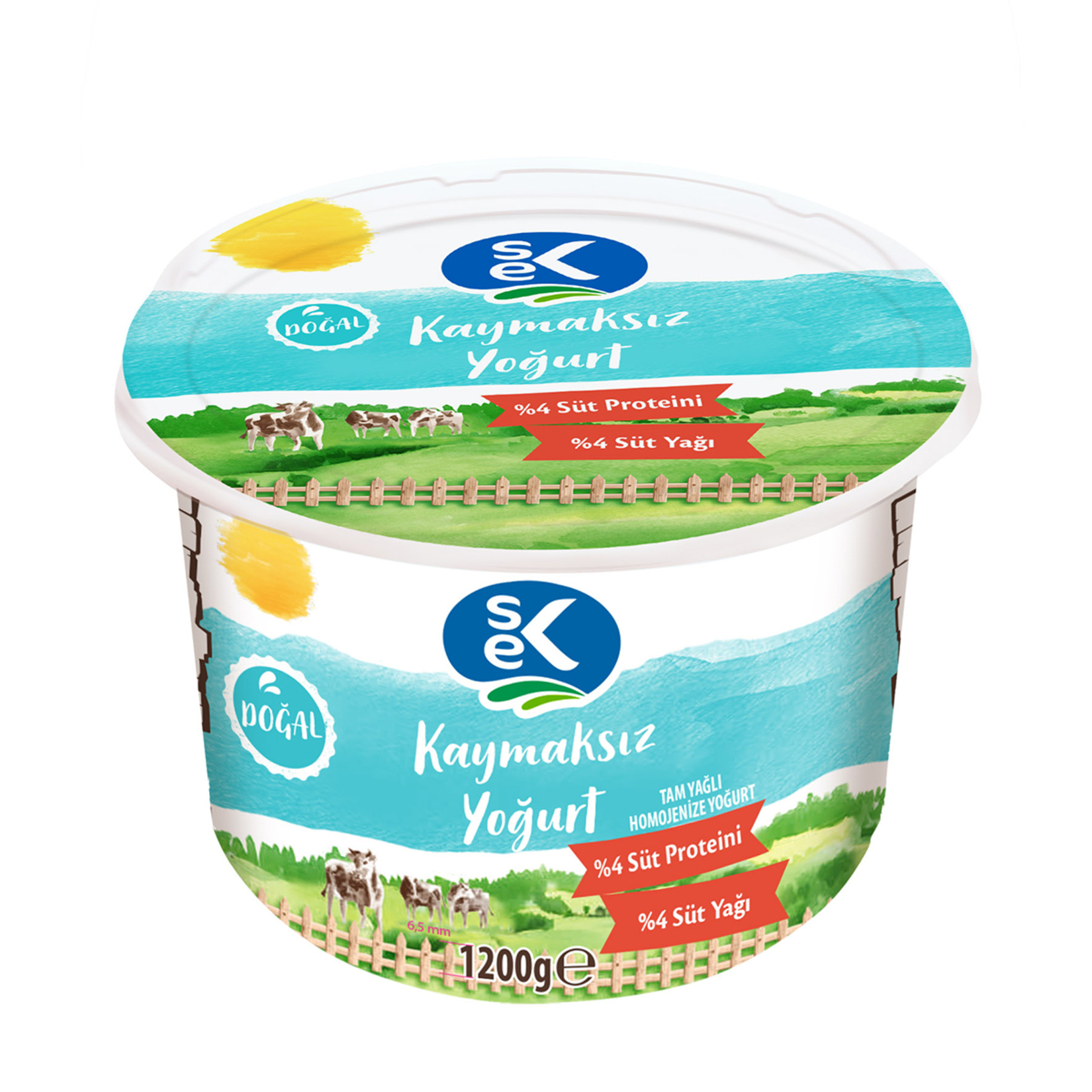 Sek Çiftlik Kaymaksız Yoğurt 1200 G