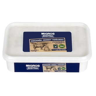 Migros Extra Organik Tam Yağlı Jersey Yoğurt 700 g