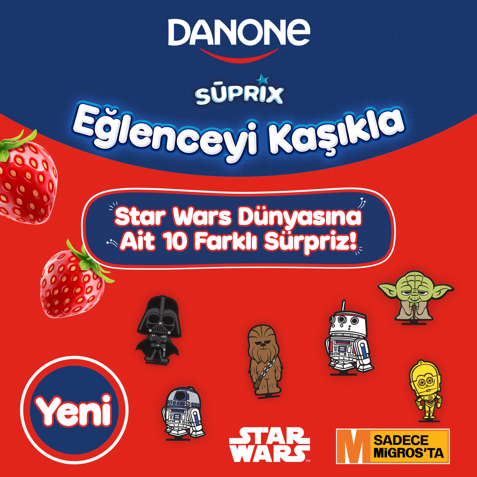 Danone Süprix Star Wars Çilek Aromalı Yoğurt 90 G - Görsel 2