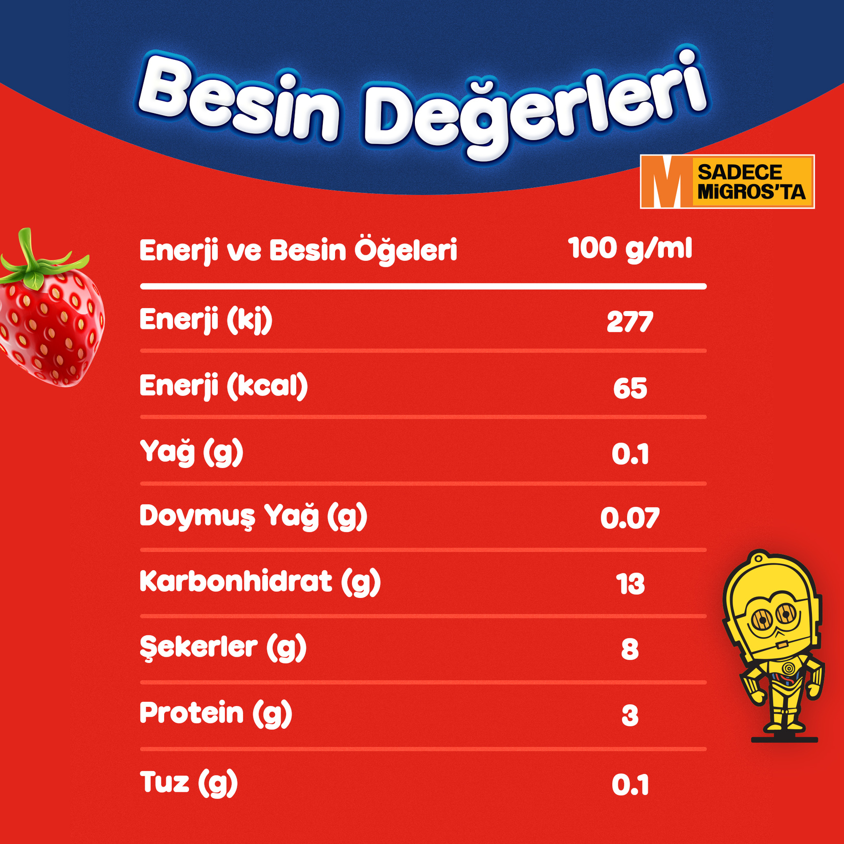 Danone Süprix Star Wars Çilek Aromalı Yoğurt 90 G - Görsel 3