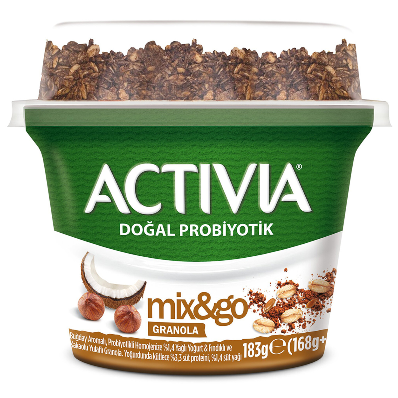 Activia Mix & Go Kakao Fındık Yulaflı Granola & Yoğurt 183 G