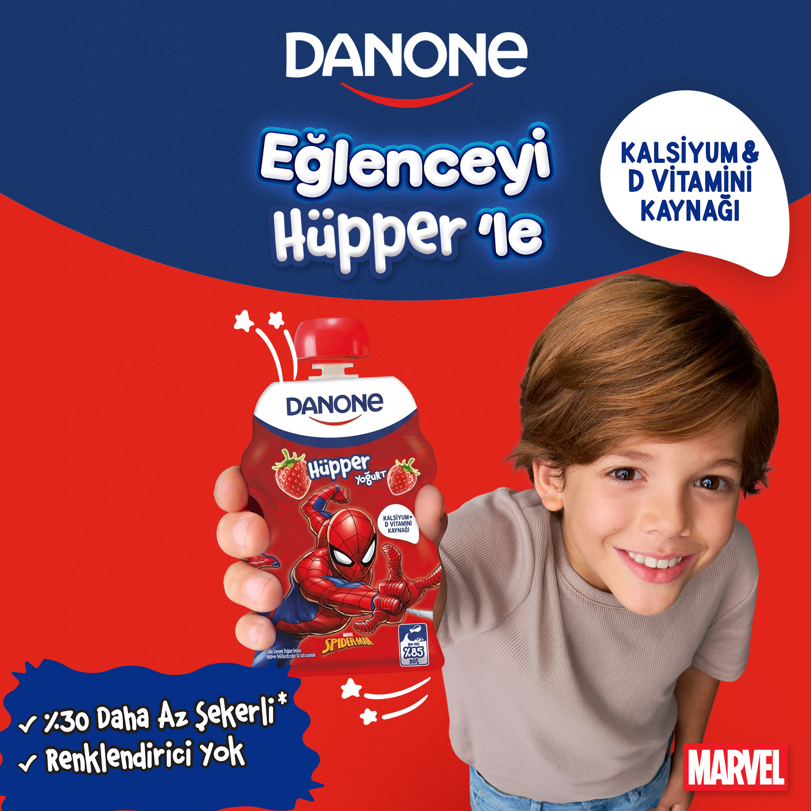 Danone Hüpper Çilek Aromalı Yoğurt 67 G - Görsel 2