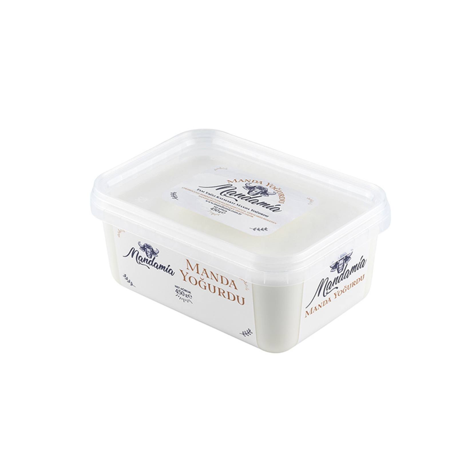 Mandamia Tam Yağlı Kaymaklı Manda Yoğurdu 450 G - Görsel 1