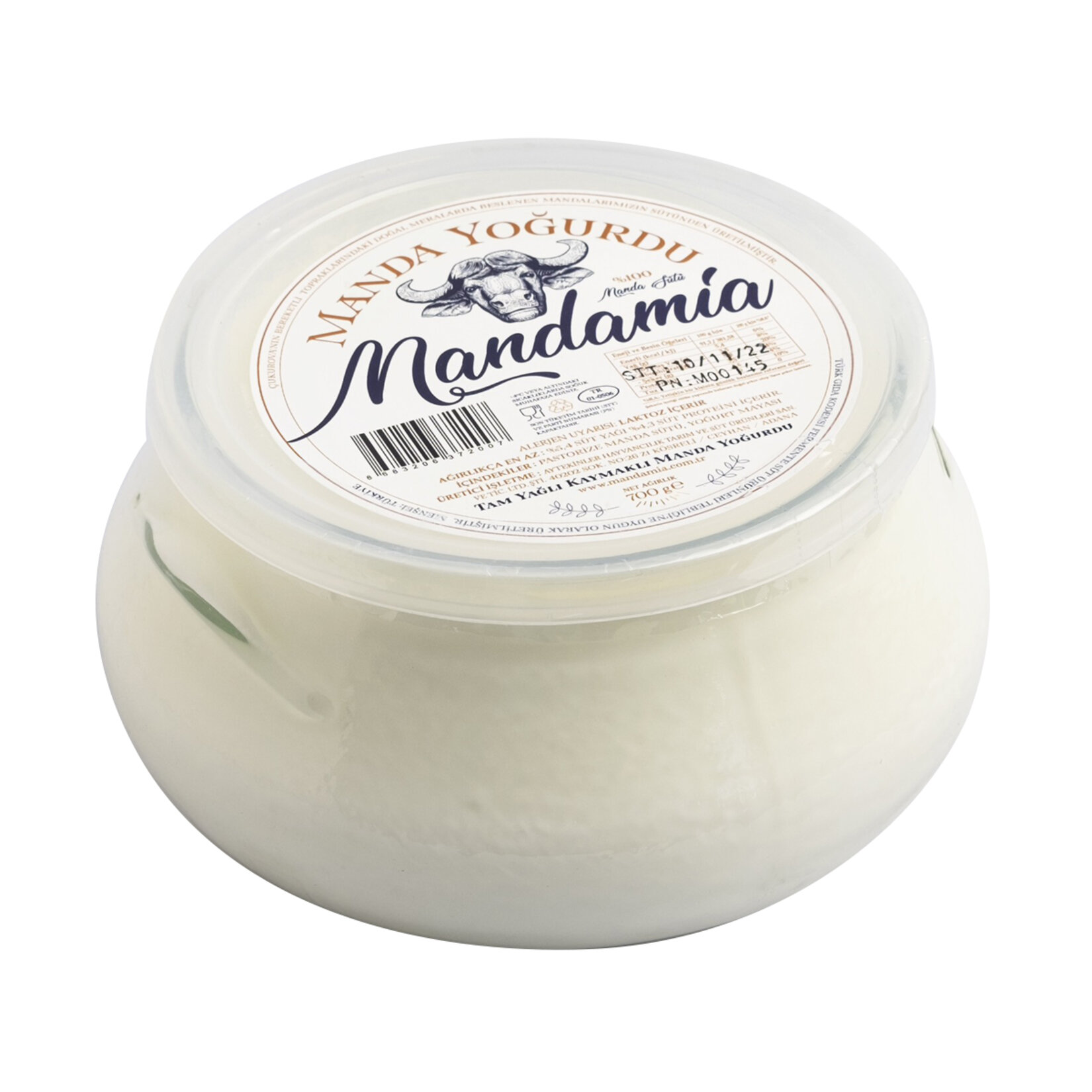 Mandamia Tam Yağlı Kaymaklı Manda Yoğurdu 700 G