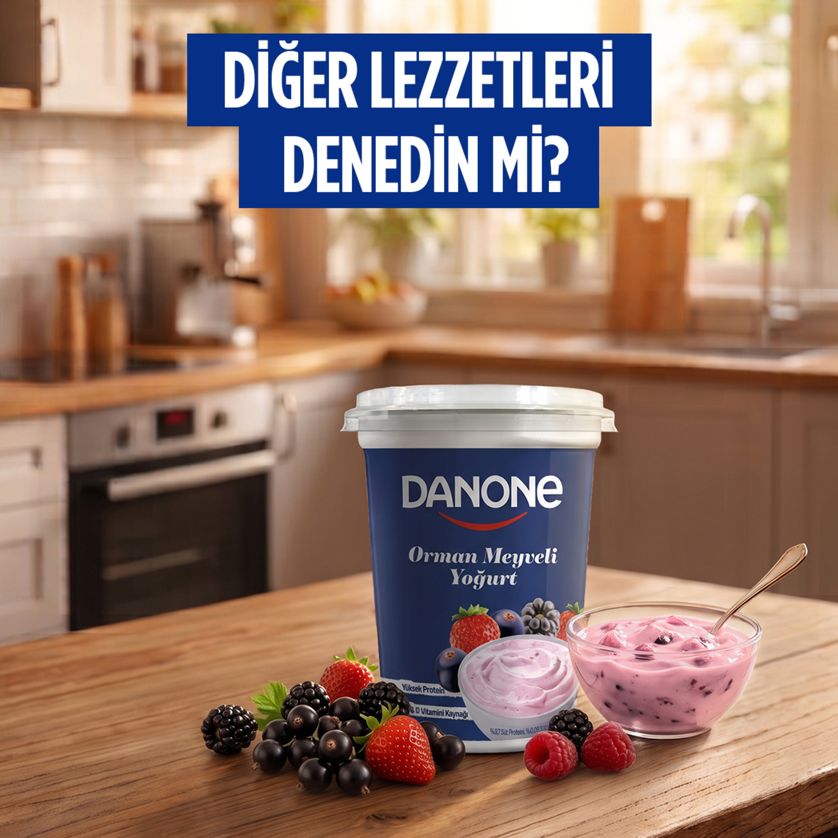 Danone Meyveli Çilekli Yoğurt 400 G - Görsel 2