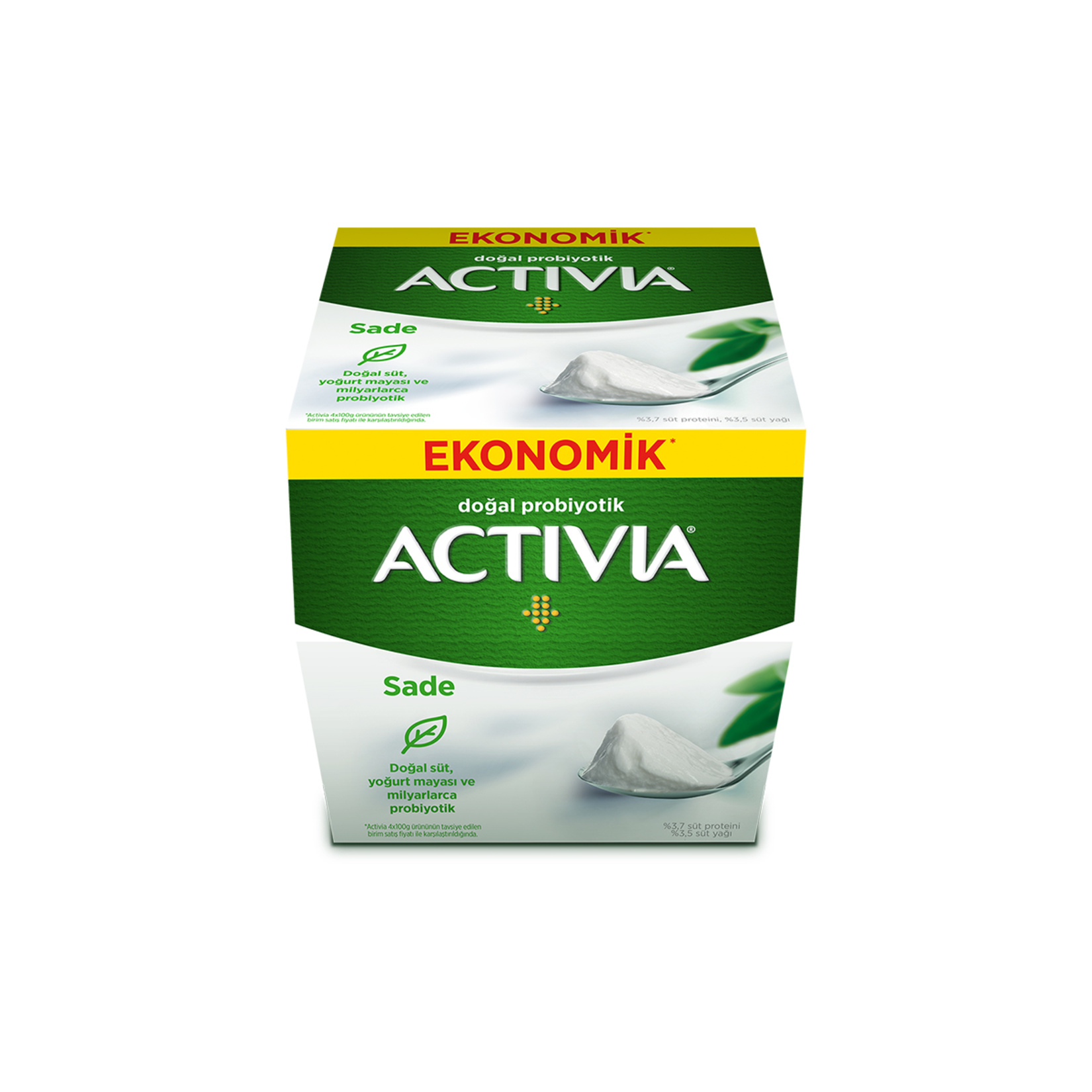 Activia Sade Probiyotik Yoğurt 8x100 G - Görsel 1