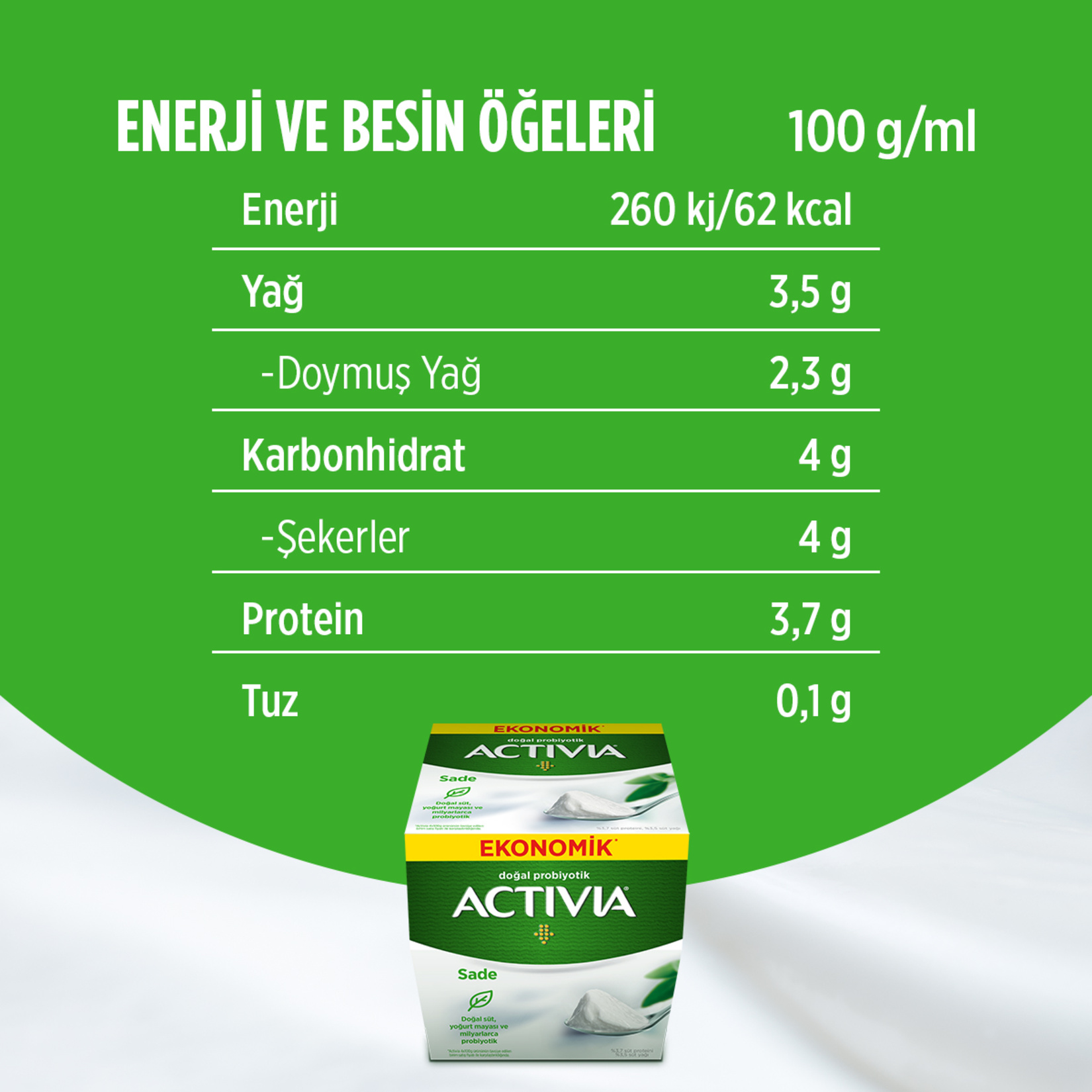 Activia Sade Probiyotik Yoğurt 8x100 G - Görsel 4