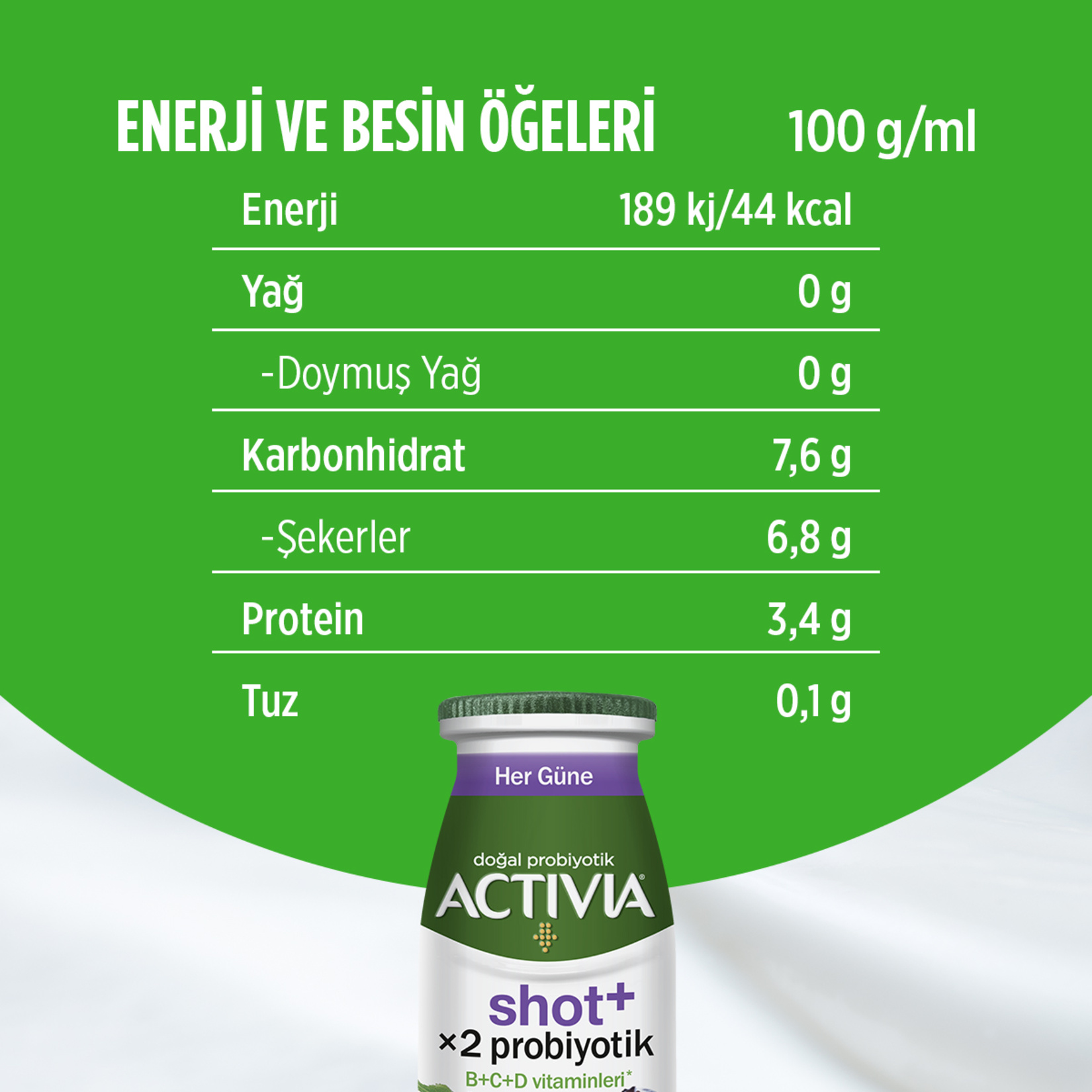 Activia Shot+ Kara Mürver Ve Yaban Mersinli 80 Ml - Görsel 4