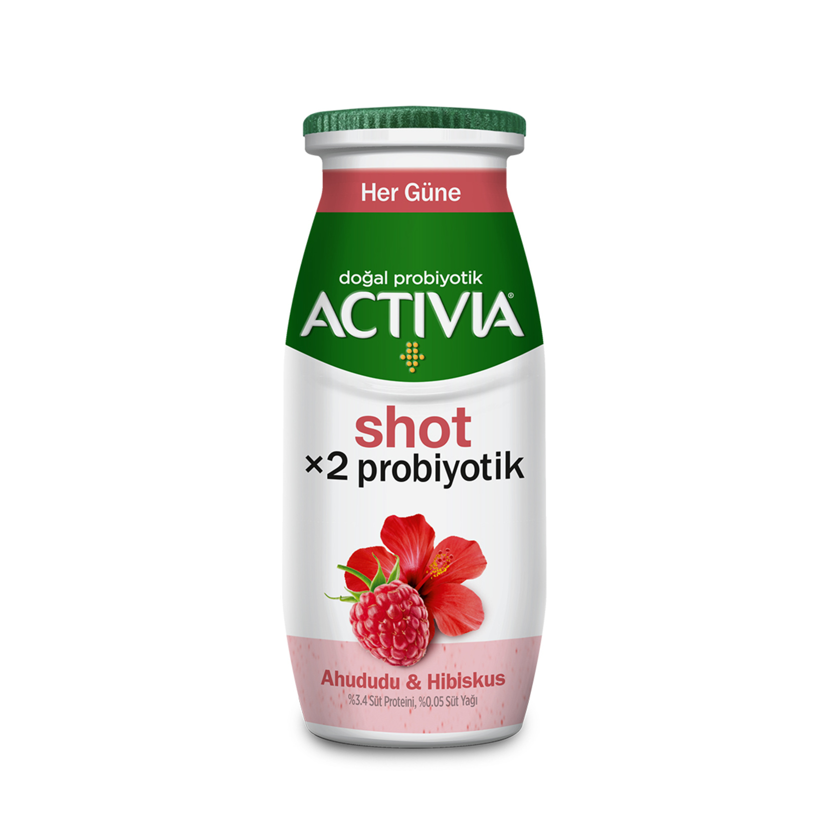Activia x2 Probiyotik Shot Ahududu & Hibiskus 80 Ml - Görsel 1