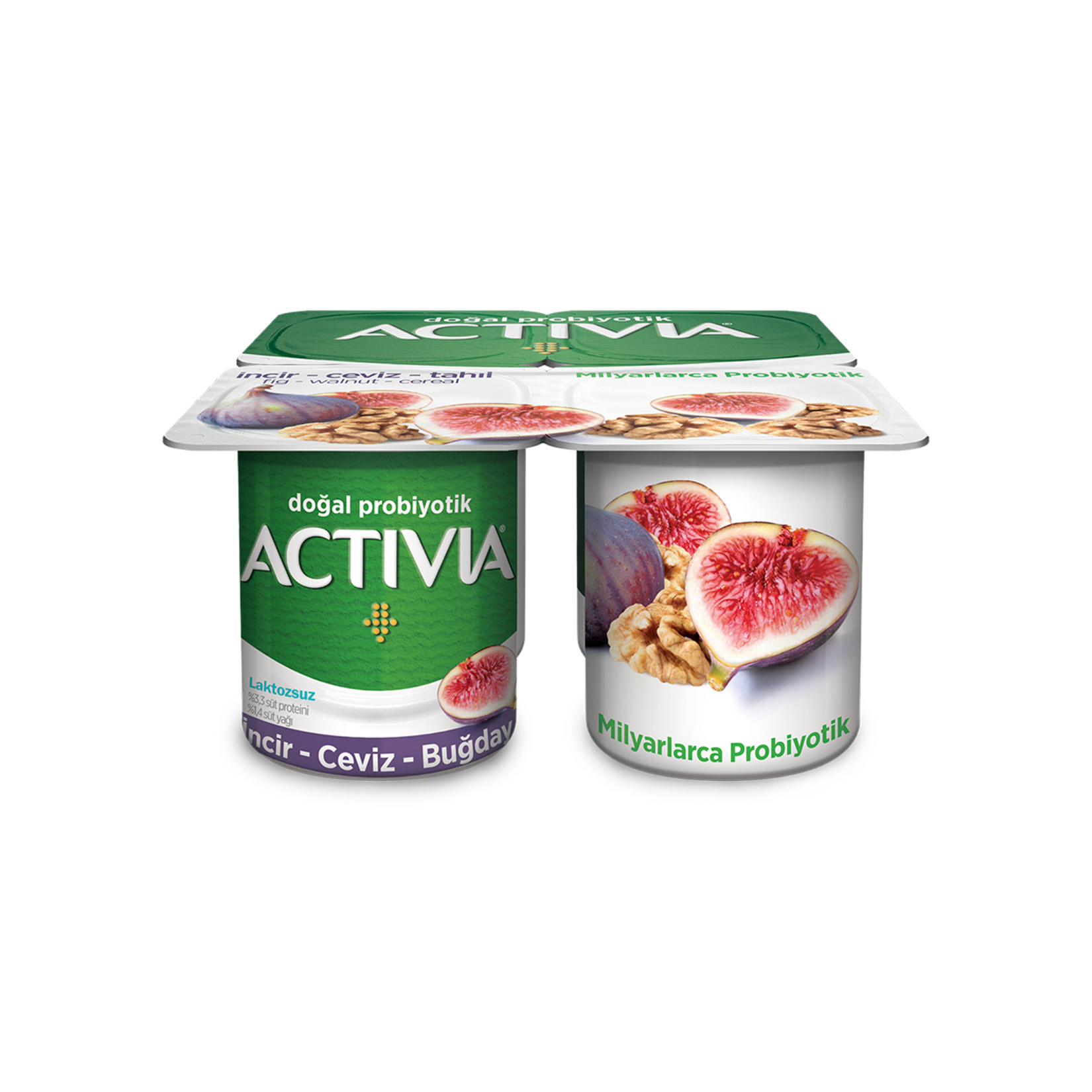Activia Doğal Probiyotik İncir&Ceviz&Tahıl Yoğurt 4X100 G - Görsel 1