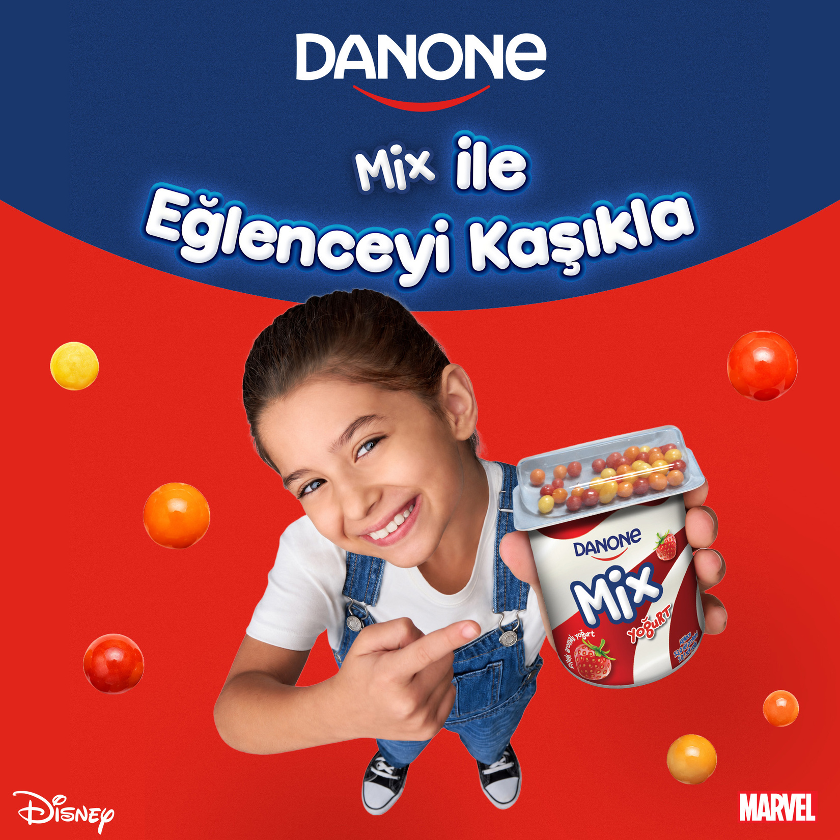 Danone Mix Çilekli Yoğurt 2 x 90 G - Görsel 2