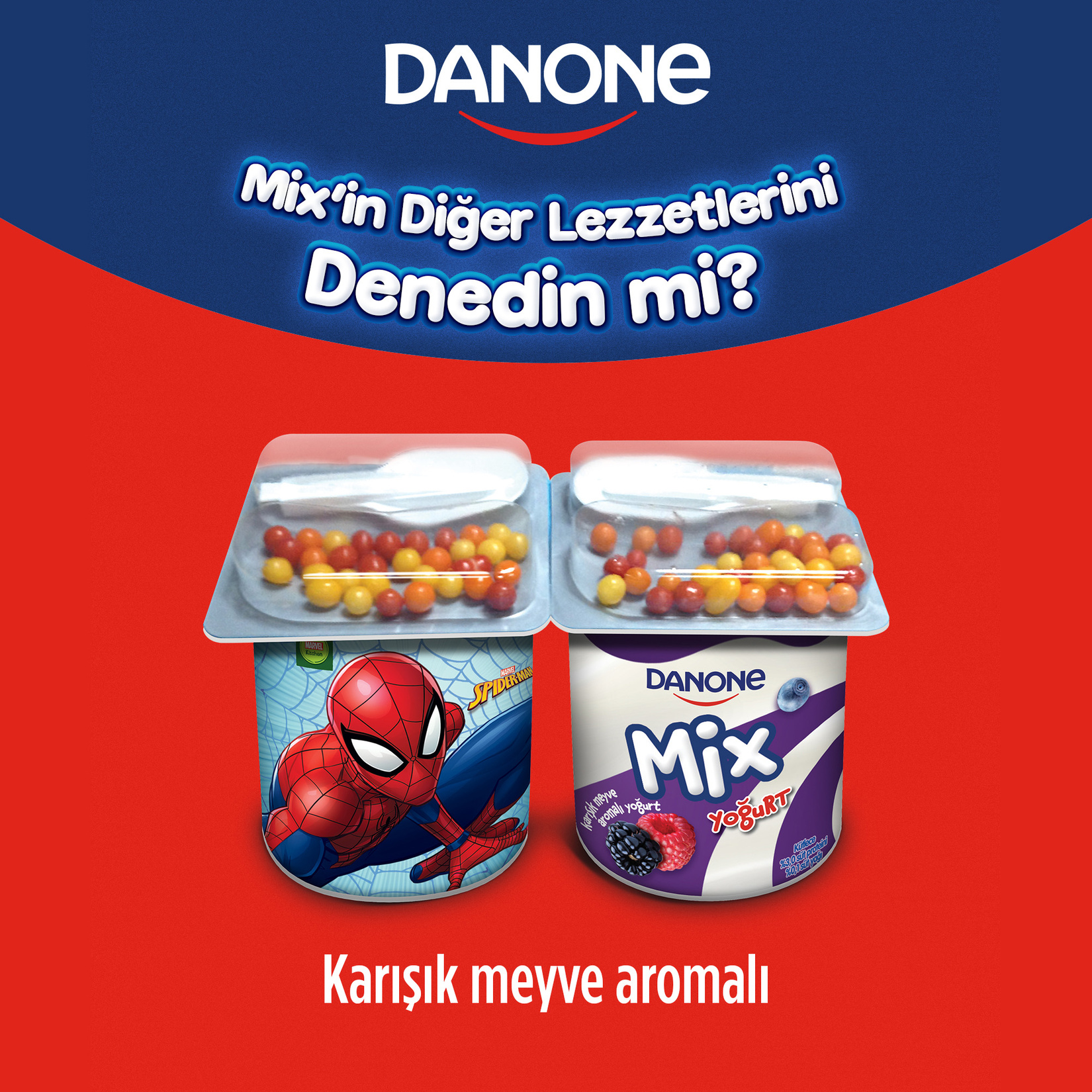 Danone Mix Çilekli Yoğurt 2 x 90 G - Görsel 4