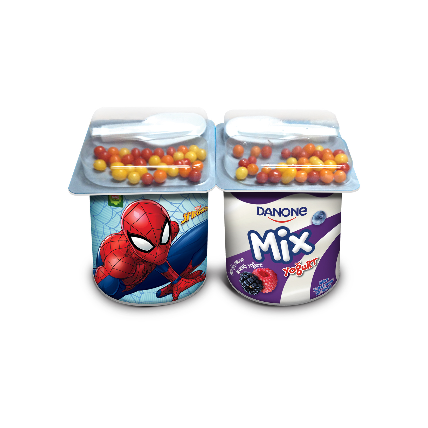 Danone Mix Karışık Meyveli Yoğurt 2 x 90 G - Görsel 1