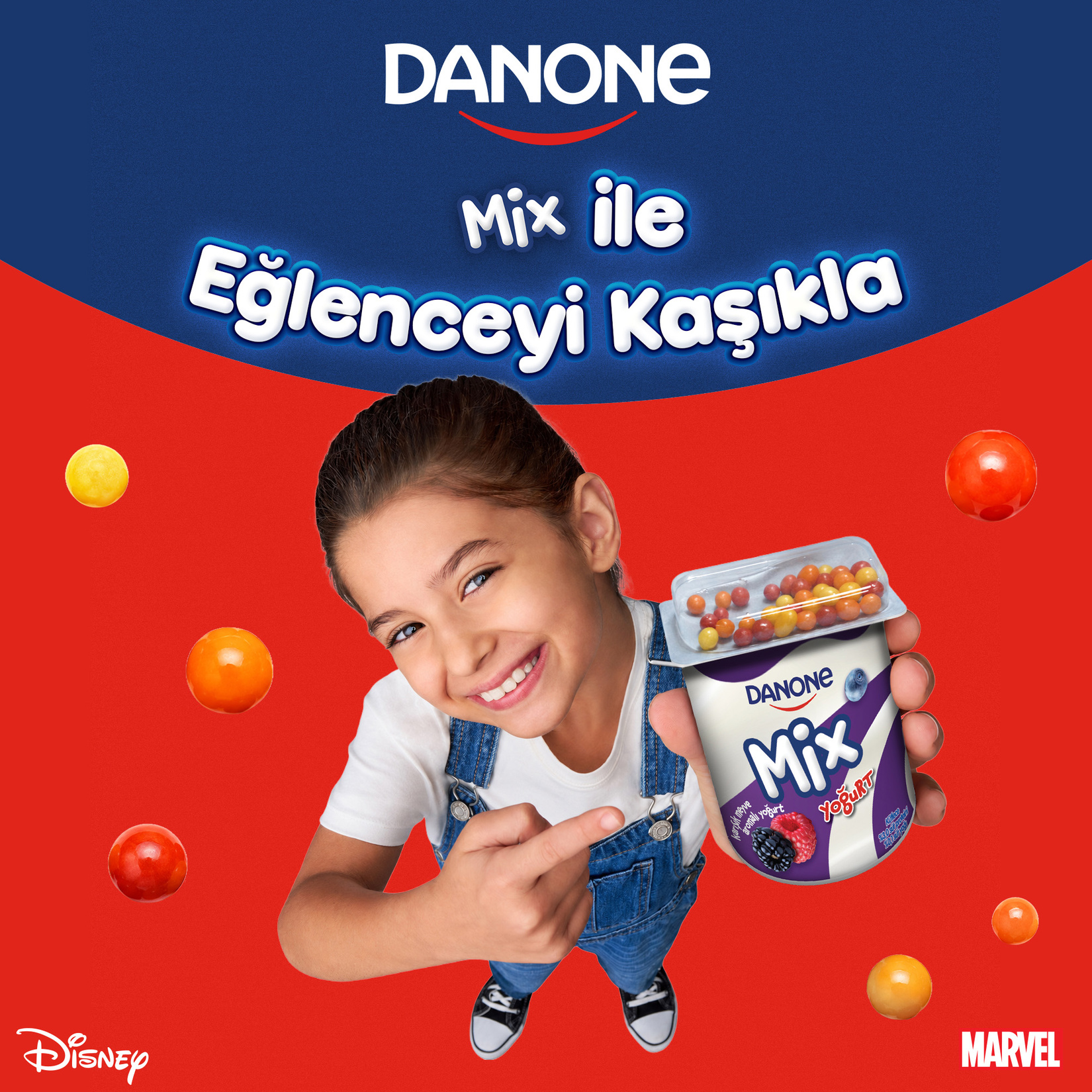 Danone Mix Karışık Meyveli Yoğurt 2 x 90 G - Görsel 2