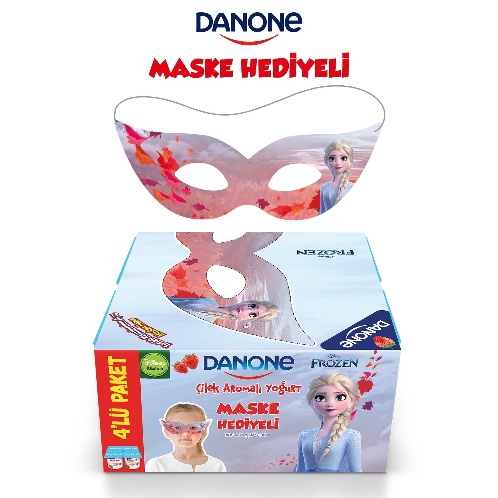 Danone Çilek Aromalı Yoğurt 4x90G - Görsel 2
