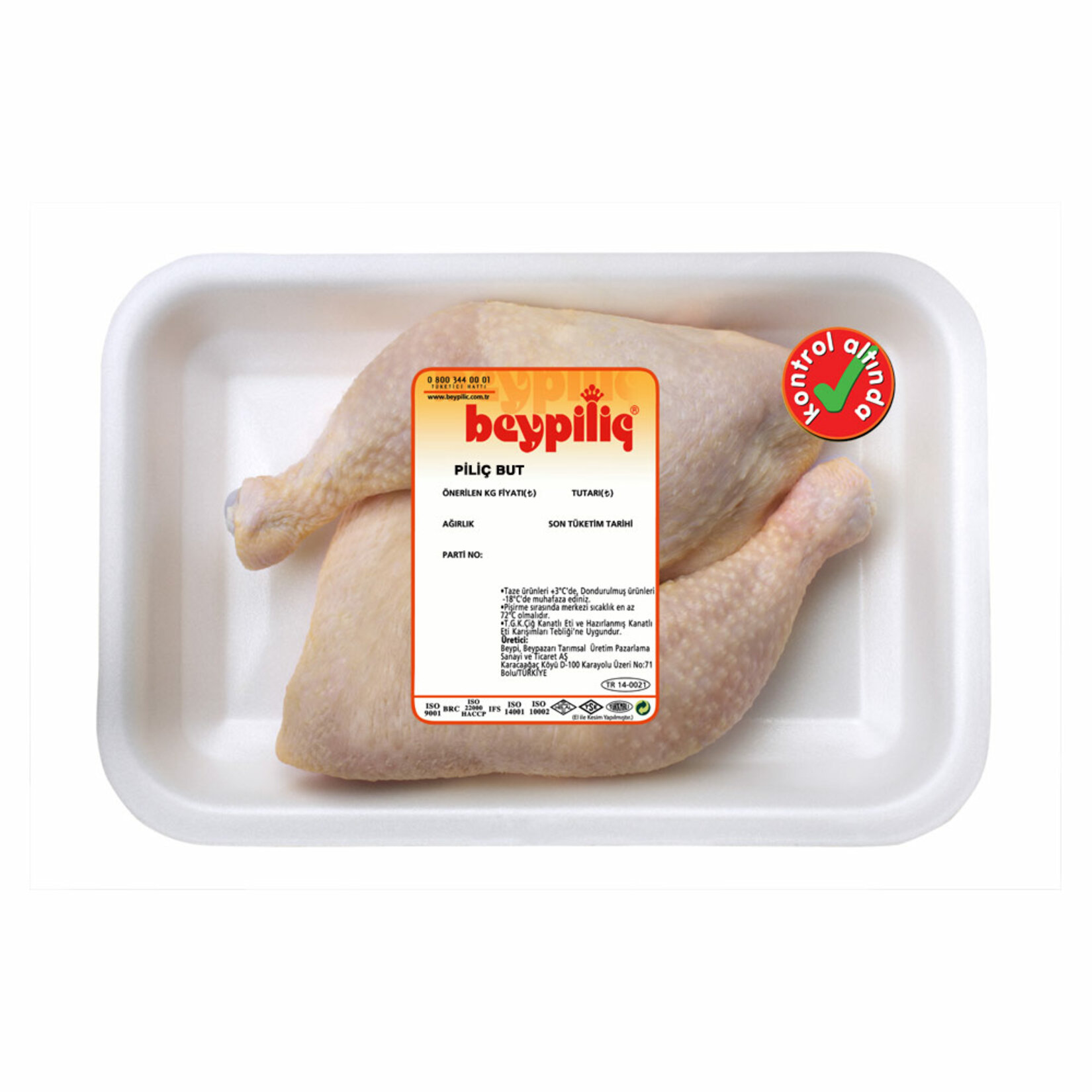 Beypiliç Dondurulmuş Tabaklı Piliç But Kg