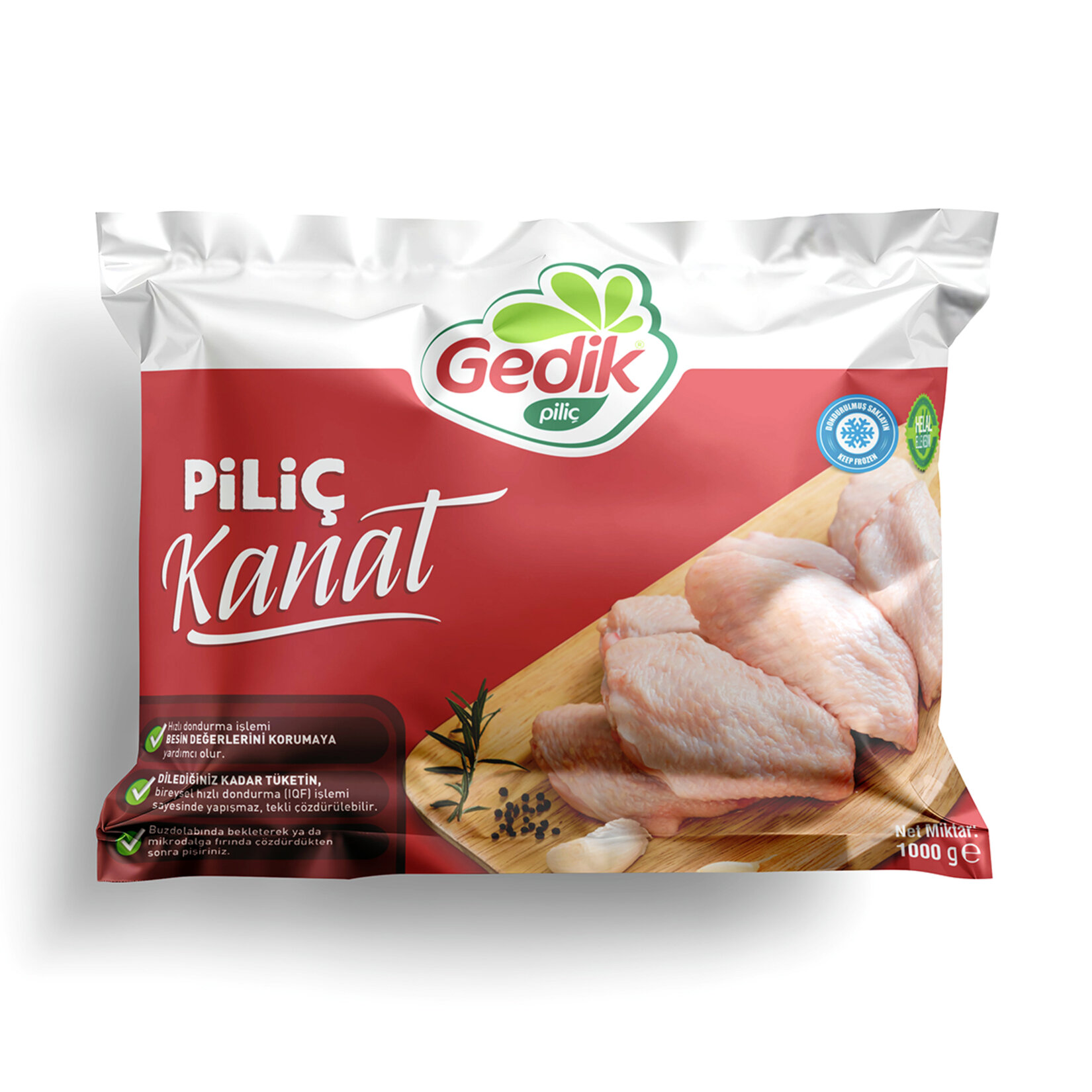 Gedik Dondurulmuş Poşetli Piliç Kanat 1 Kg