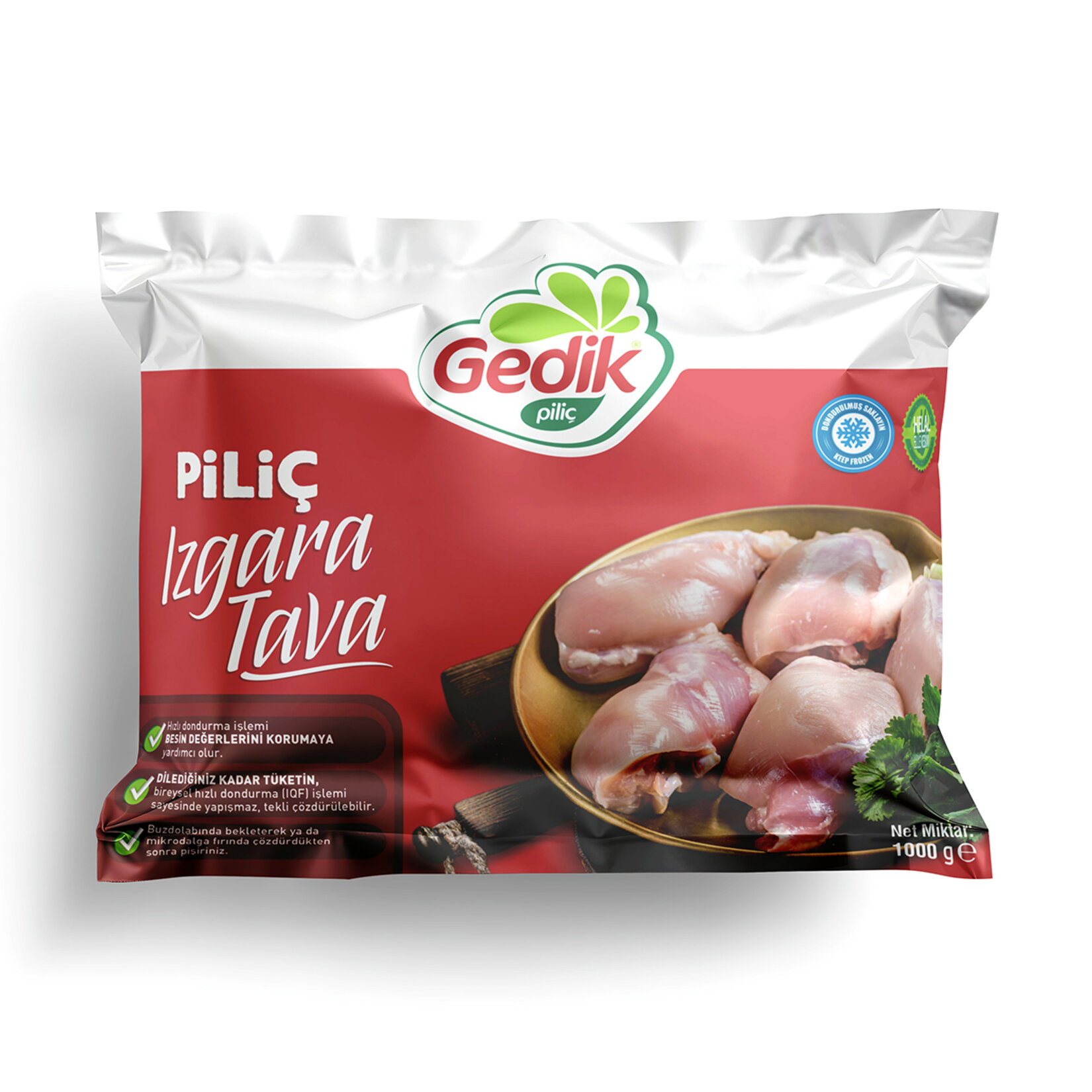 Gedik Dondurulmuş Poşetli Piliç Izgara Tava 1 Kg