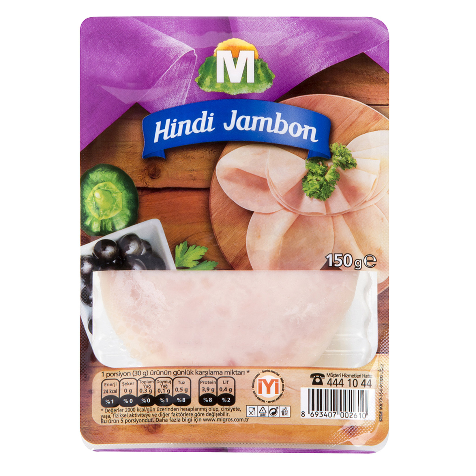 Migros Dilimli Hindi Jambon 150 G