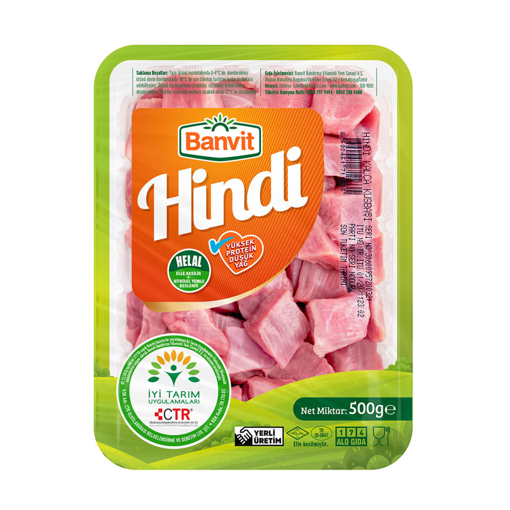 Banvit Hindi Kalça Kuşbaşı 500 G