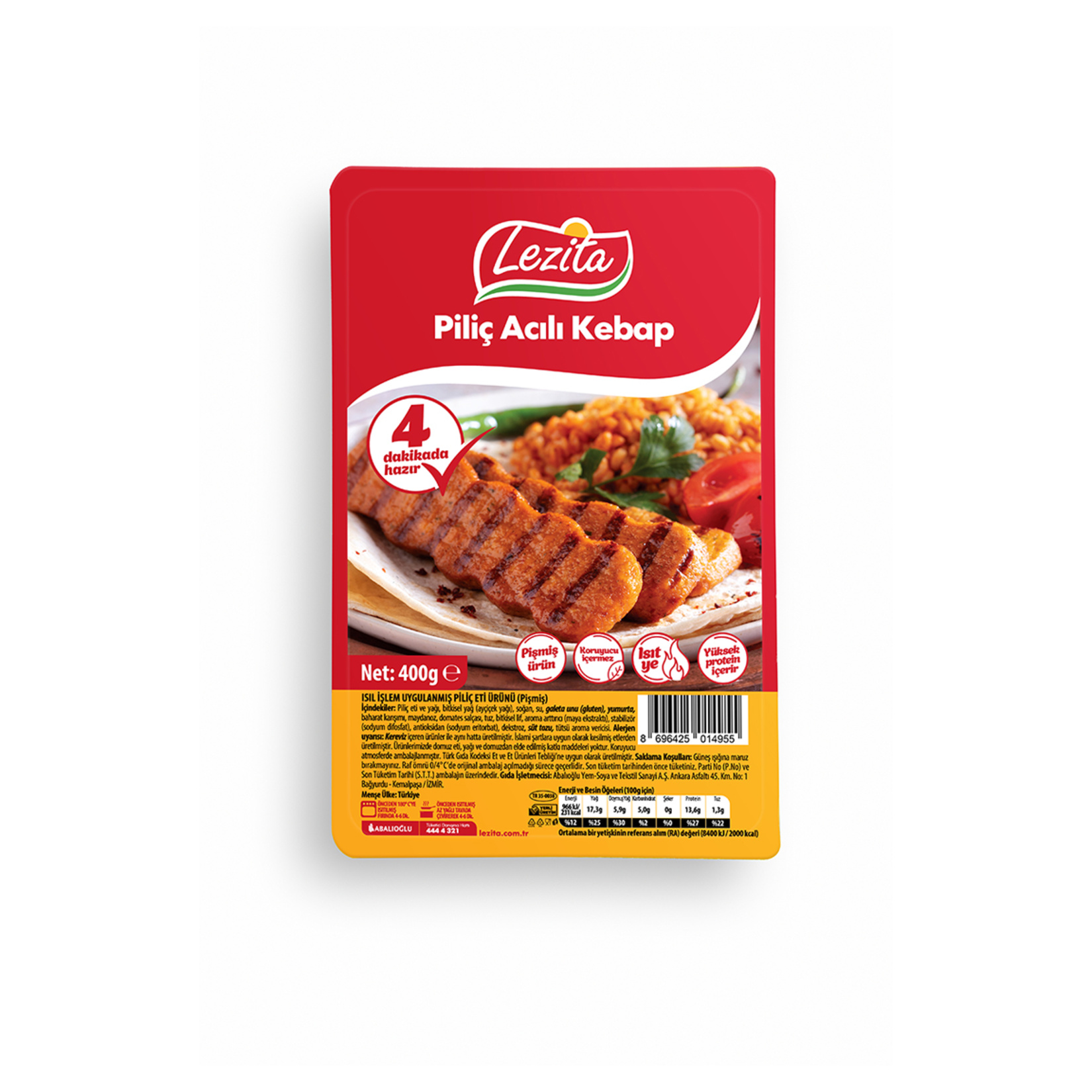 Lezita Piliç Acılı Kebap 400 G