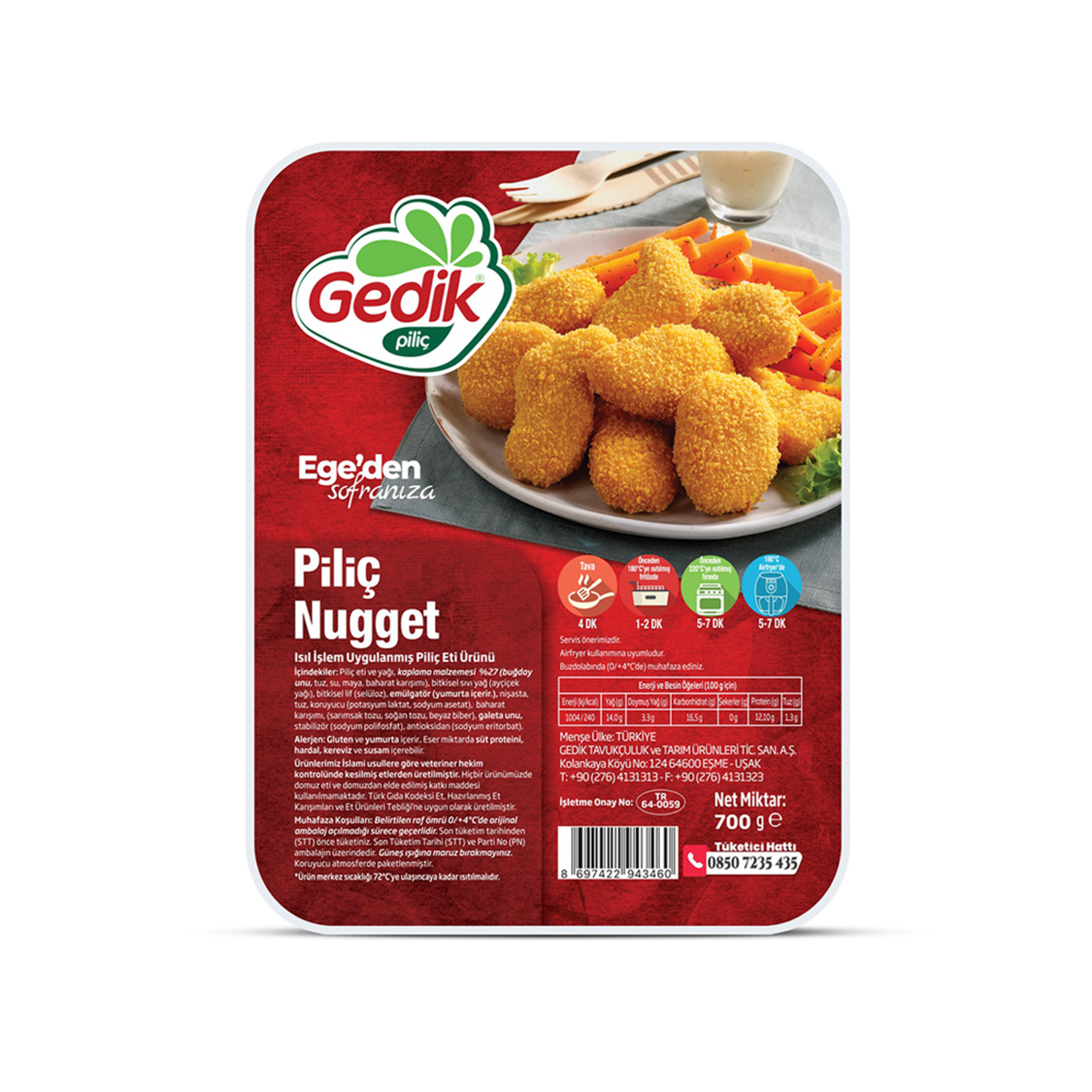 Gedik Piliç Nugget 700 G - Görsel 1