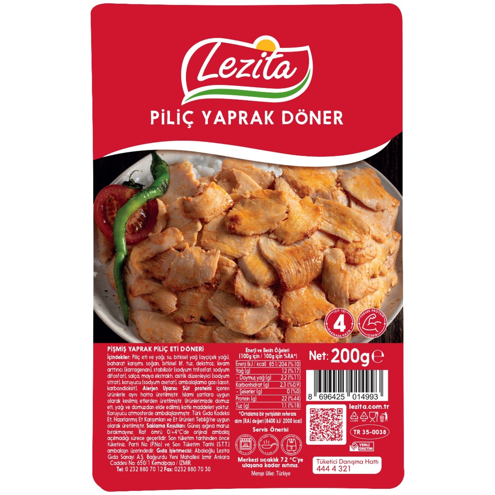 Lezita Piliç Yaprak Döner 200 G