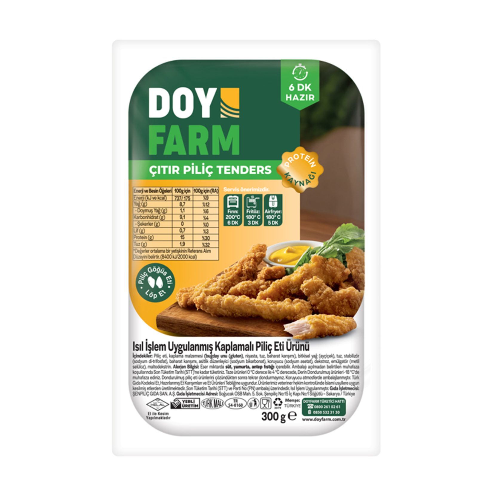 Doyfarm Çıtır Piliç Tenders 300 G