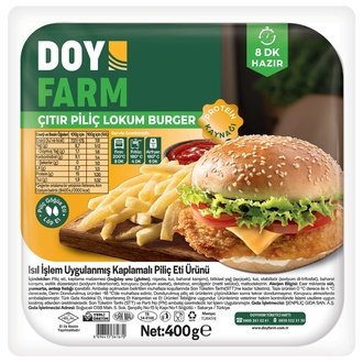 Doyfarm Çıtır Piliç Lokum Burger 400 g