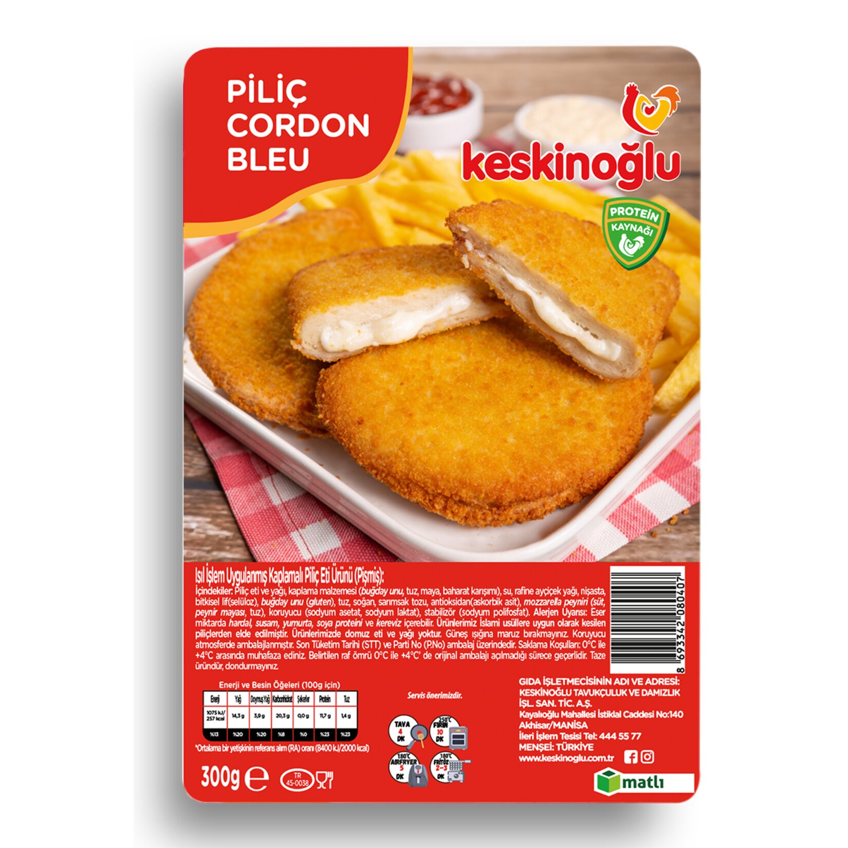 Keskinoğlu Piliç Cordon Bleu 300 G