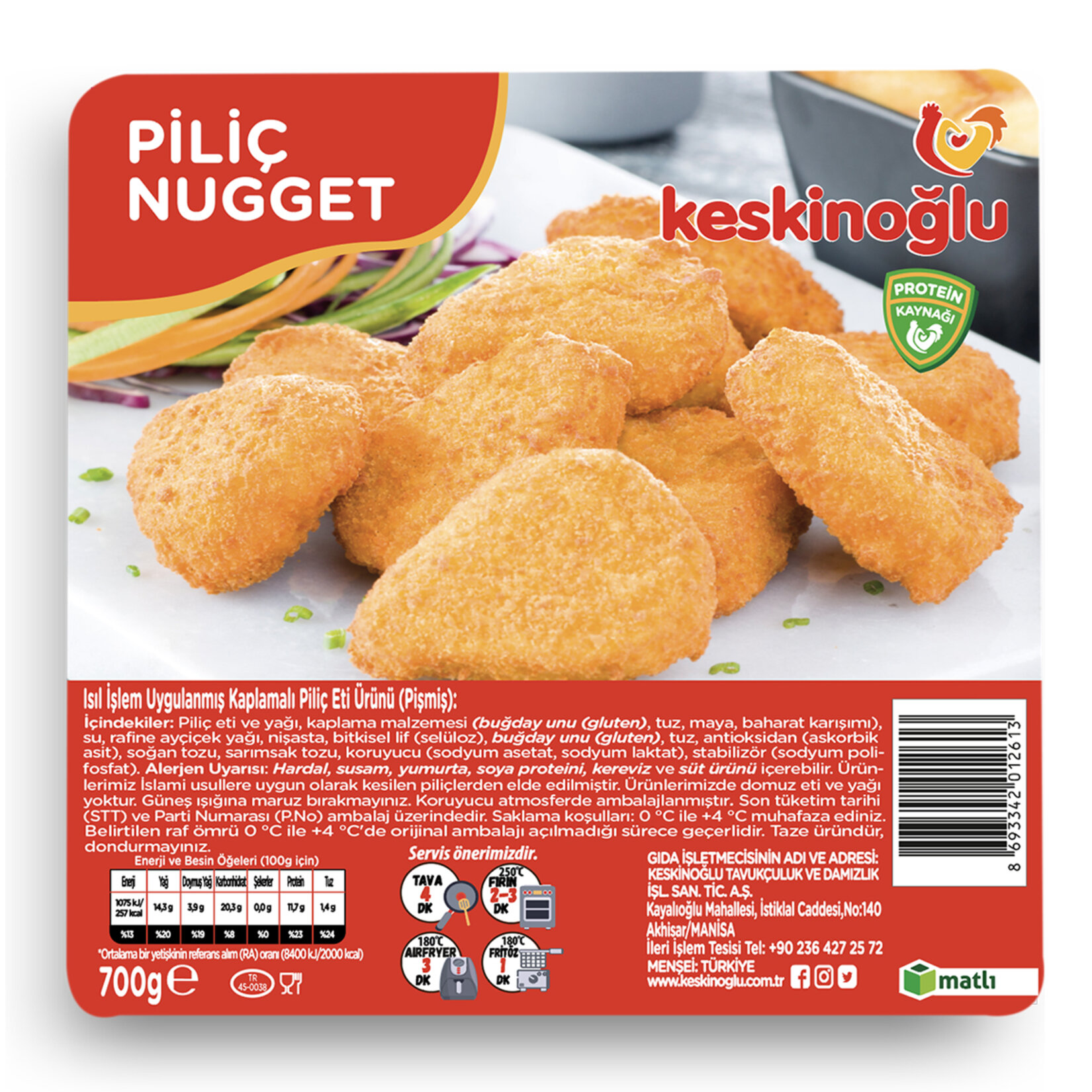 Keskinoğlu Piliç Nugget 700 G