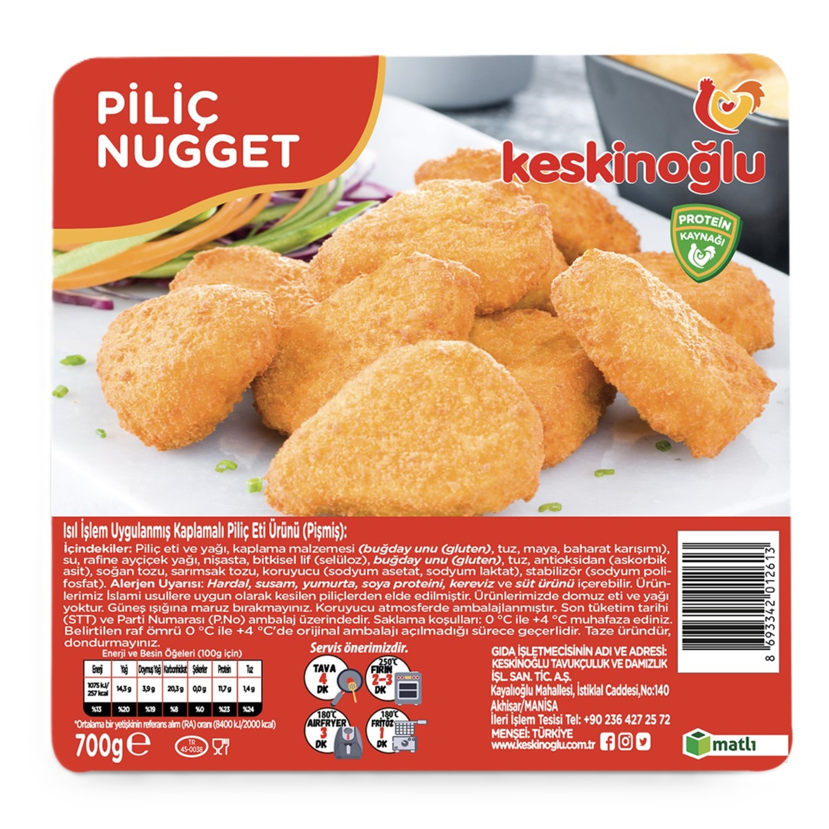 Keskinoğlu Piliç Nugget 700 G