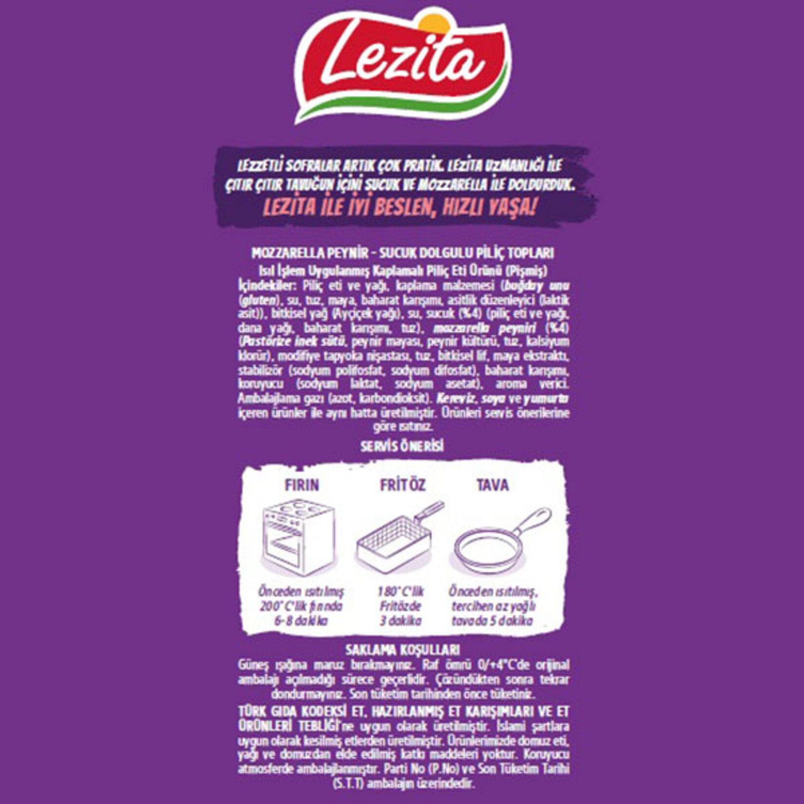 Lezita Sucuk Mozarella Dolgulu Çıtır Piliç Topları 300 G - Görsel 2