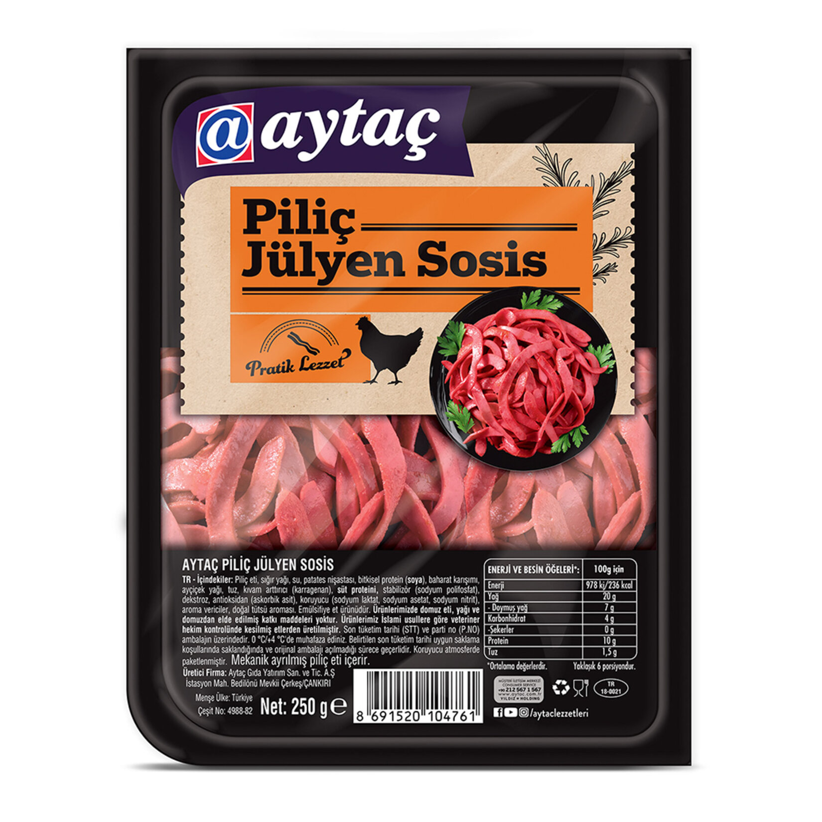 Aytaç Piliç Jülyen Sosis 250 G