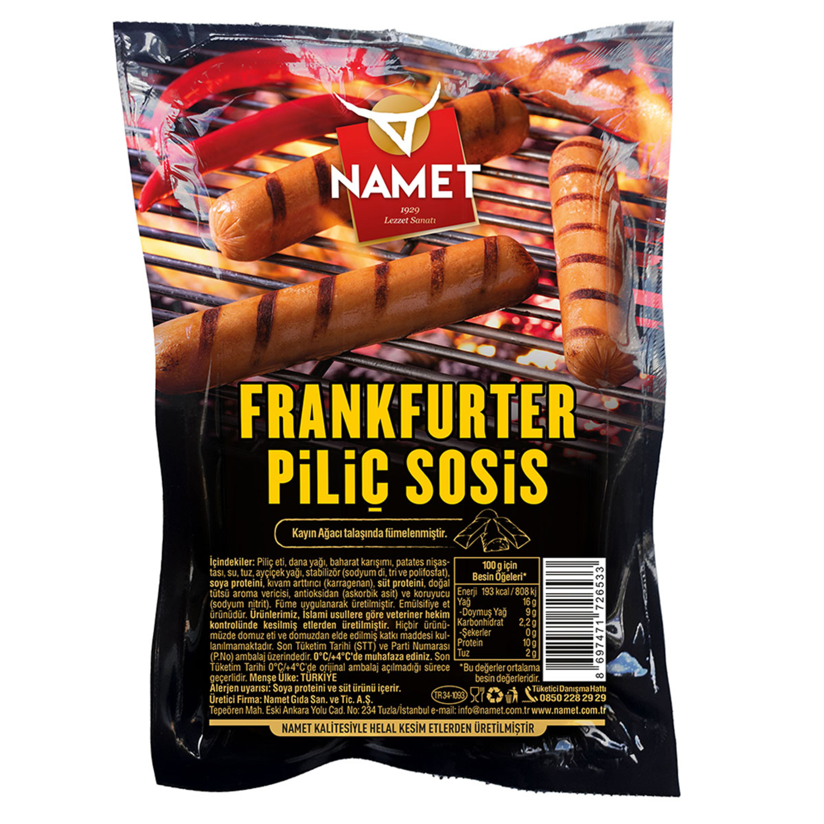 Namet Frankfurter Piliç Sosis 300G