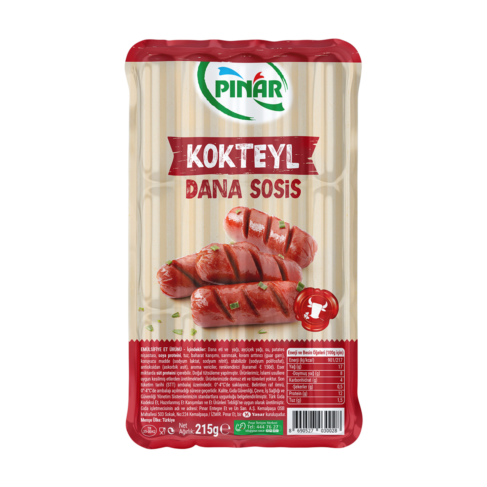 Pınar Kokteyl Sosis 215 G