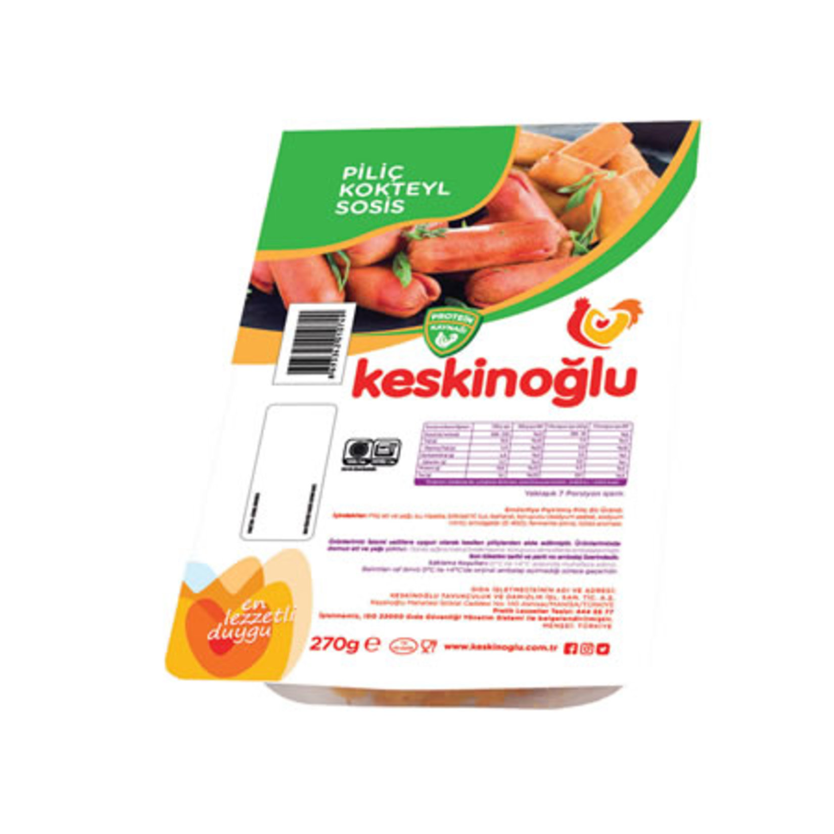 Keskinoğlu Piliç Kokteyl Sosis 270 G
