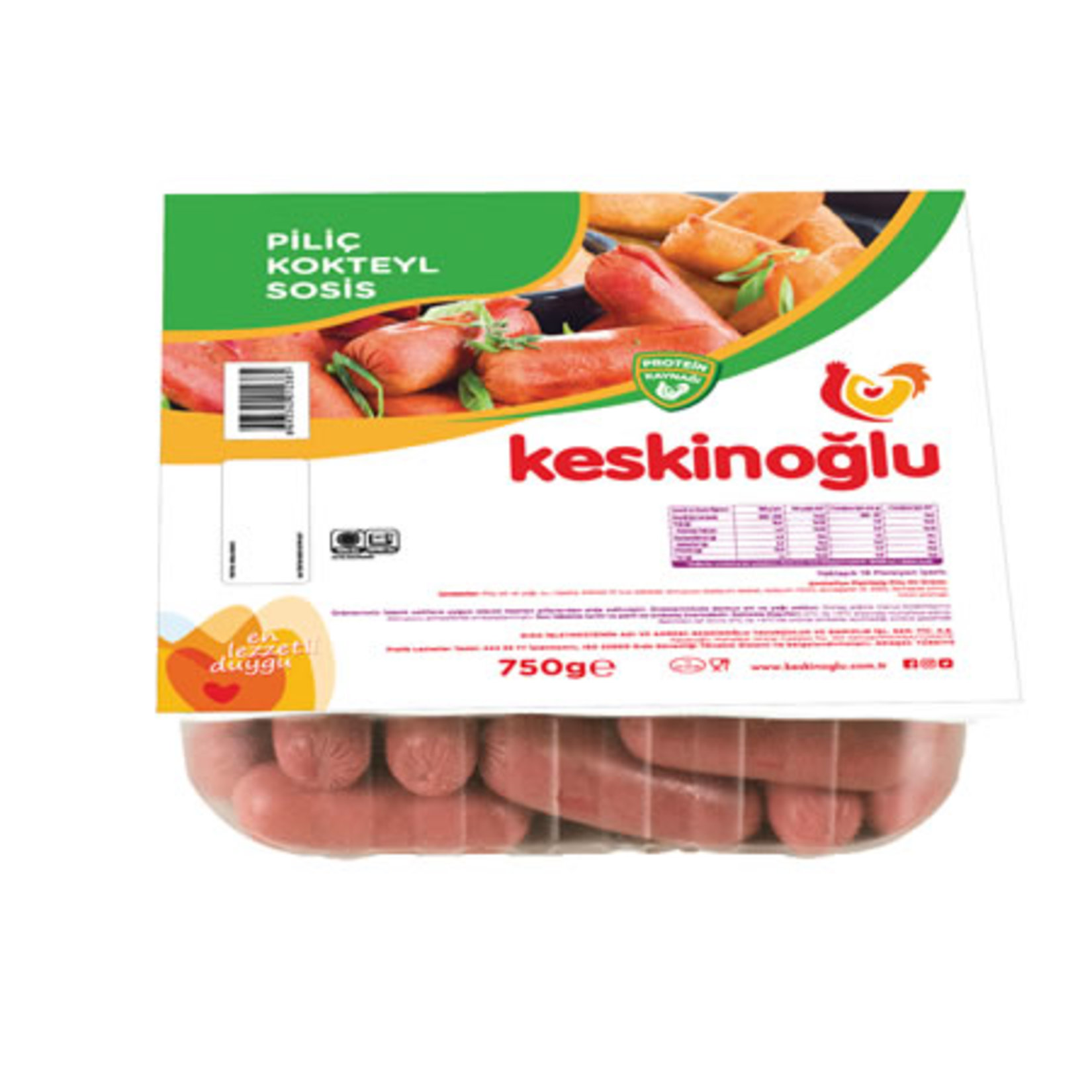 Keskinoğlu Piliç Kokteyl Sosis 750 G
