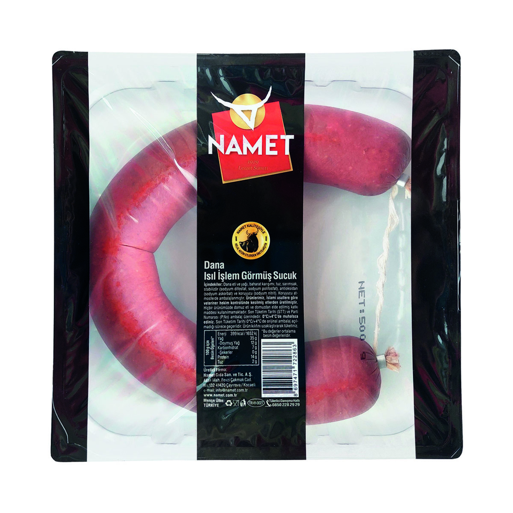 Namet Isıl İşlem Görmüş Kangal Sucuk 500 G