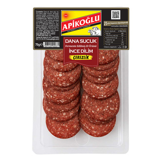 Apikoğlu Dana Sucuk İnce Dilim Çerezlik 70 g