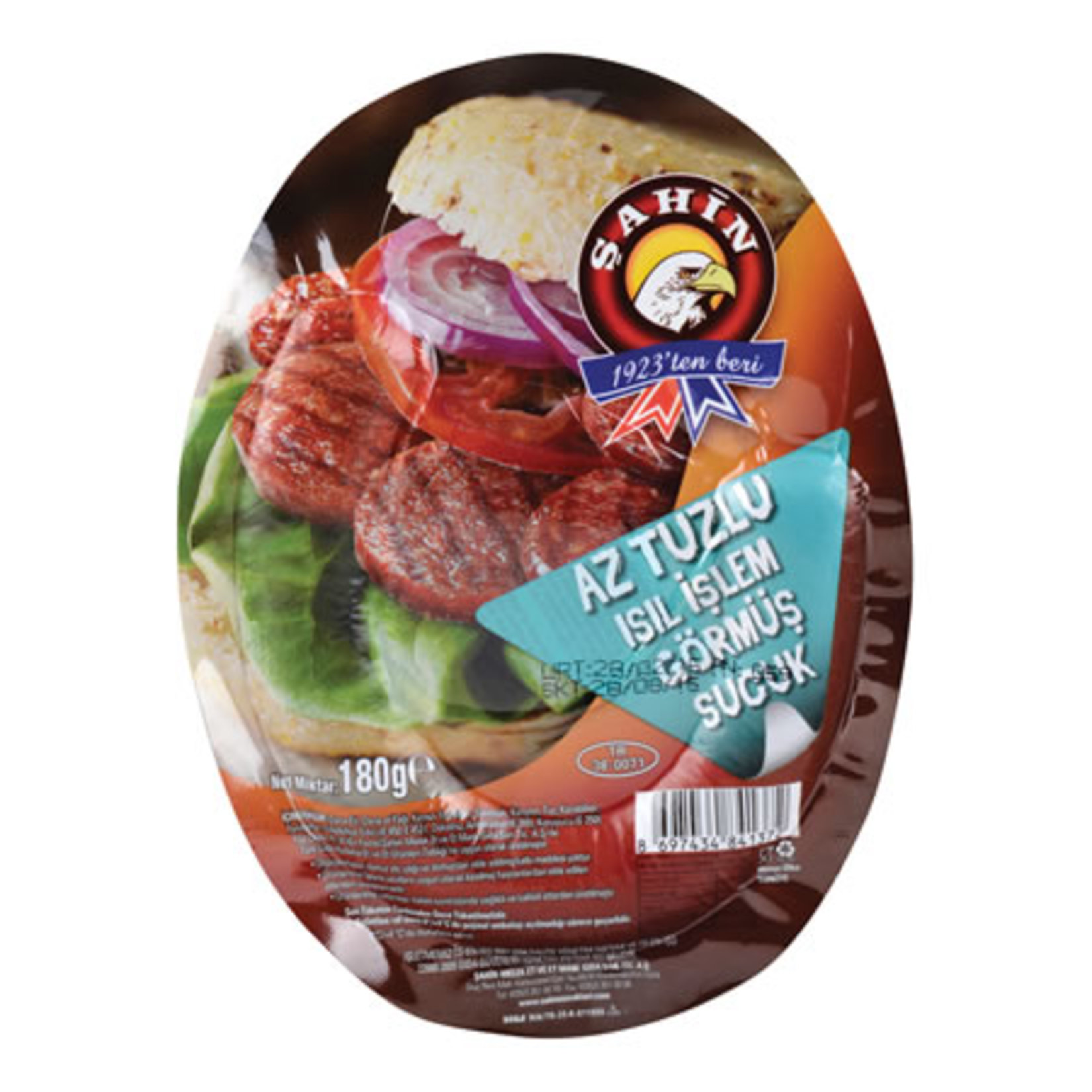 Şahin Az Tuzlu Kangal Isıl İşlem Görmüş Sucuk 180 G